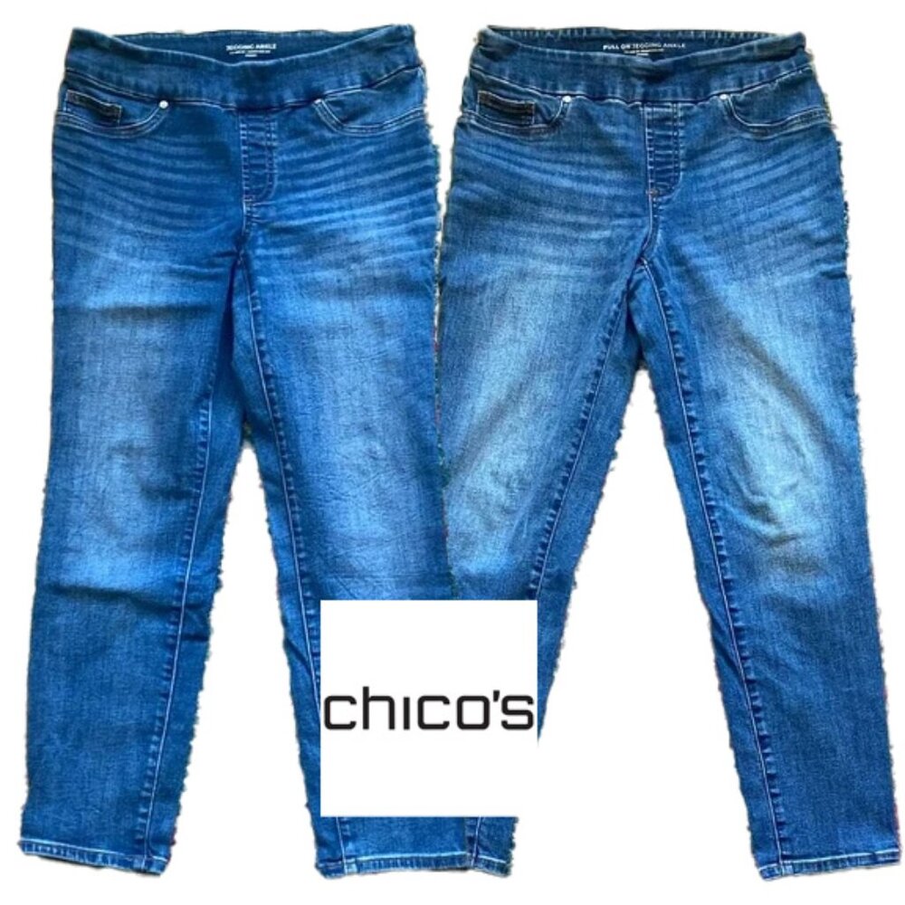 2 Pairs Chico's Classic Blue Women's Jeggings